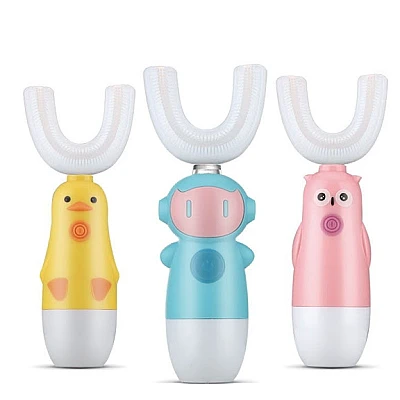 Periuta de dinti electrica pentru copii, forma de U, ALBASTRA Periuta de dinti electrica pentru copii, forma de U, ALBASTRA