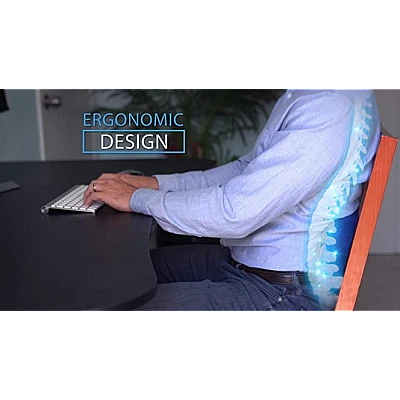 Perna ergonomica Comfy Curve Gri cu albastru pentru sustinere lombara si spate Perna ergonomica Comfy Curve Gri cu albastru pentru sustinere lombara si spate