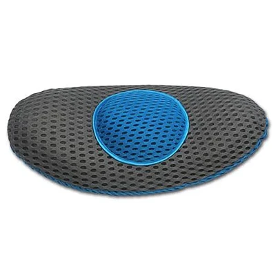 Perna ergonomica Comfy Curve Gri cu albastru pentru sustinere lombara si spate Perna ergonomica Comfy Curve Gri cu albastru pentru sustinere lombara si spate