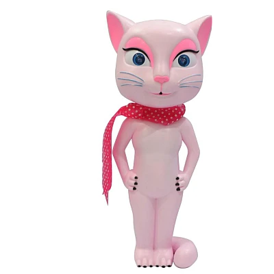 UB Pisicuta vorbitoare Talking Angela ALB cu sunete si lumini 20 CM UB Pisicuta vorbitoare Talking Angela ALB cu sunete si lumini 20 CM