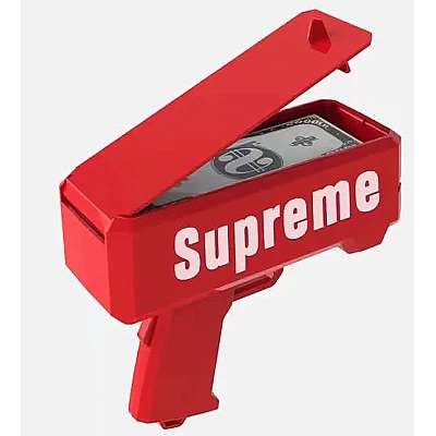 Pistol SUPREME de aruncat bani sau pliante, pentru petreceri si aniversari Pistol SUPREME de aruncat bani sau pliante, pentru petreceri si aniversari