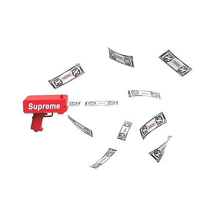 Pistol SUPREME de aruncat bani sau pliante, pentru petreceri si aniversari Pistol SUPREME de aruncat bani sau pliante, pentru petreceri si aniversari