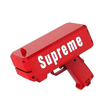 Pistol SUPREME de aruncat bani sau pliante, pentru petreceri si aniversari Pistol SUPREME de aruncat bani sau pliante, pentru petreceri si aniversari