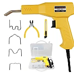 Trusa neagra cu Pistol de lipit din plastic cu capse termice 100W