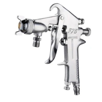 Pistol de vopsit F-75 S cu aer comprimat + rezervor 750ml CUPA DEDESUBT Pistol de vopsit F-75 S cu aer comprimat + rezervor 750ml CUPA DEDESUBT