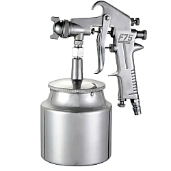 Pistol de vopsit F-75 S  cu aer comprimat + rezervor 750ml CUPA DEDESUBT