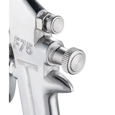 Pistol de vopsit F-75 S cu aer comprimat + rezervor 750ml CUPA DEDESUBT Pistol de vopsit F-75 S cu aer comprimat + rezervor 750ml CUPA DEDESUBT