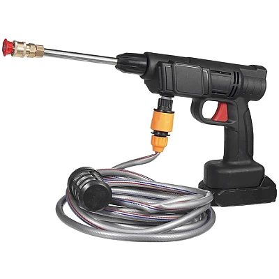 Pistol pentru spalat de inalta presiune putere 18V Negru Pistol pentru spalat de inalta presiune putere 18V Negru