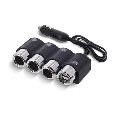 Priza Auto 12V Olesson 1508 cu 5 intrari 120 W negru Priza Auto 12V Olesson 1508 cu 5 intrari 120 W negru