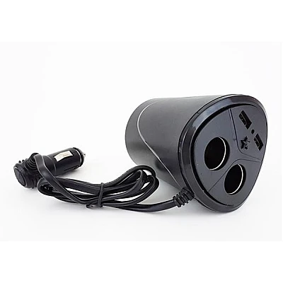 Priza Auto 12v Olesson 1670 cu 4 intrari 120 W negru Priza Auto 12v Olesson 1670 cu 4 intrari 120 W negru