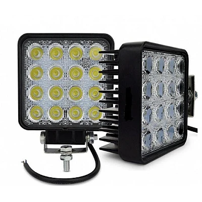 Proiectoare Led Off Road TP-1648 48W 16 12V-24V PATRATE - Set 2 Bucati Proiectoare Led Off Road TP-1648 48W 16 12V-24V PATRATE - Set 2 Bucati