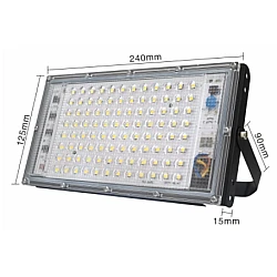 Proiector 100W  220V 96 LED SMD cu lupa Dreptunghiular Proiector 100W  220V 96 LED SMD cu lupa Dreptunghiular
