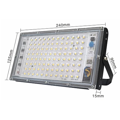 Proiector 100W 220V 96 LED SMD cu lupa Dreptunghoular XL Proiector 100W 220V 96 LED SMD cu lupa Dreptunghoular XL