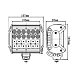 Proiector LED rectangular 24LED 167 mm - 72W Proiector LED rectangular 24LED 167 mm - 72W
