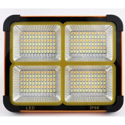 Proiector Solar Portabil 200W cu 288 LED NEGRU-PORTOCALIU Proiector Solar Portabil 200W cu 288 LED NEGRU-PORTOCALIU