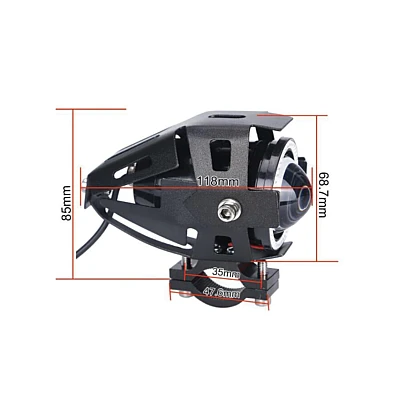 Proiector led U7 angel eyes, Moto, ATV, Off Road cu 2 faze si mod stroboscop Proiector led U7 angel eyes, Moto, ATV, Off Road cu 2 faze si mod stroboscop