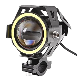 Proiector led U7 angel eyes, Moto, ATV, Off Road cu 2 faze si mod stroboscop 