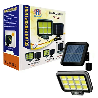 Proiector solar 288LED, 50W, senzor de miscare, HS-8022 telecomanda, 3 moduri de iluminare Proiector solar 288LED, 50W, senzor de miscare, HS-8022 telecomanda, 3 moduri de iluminare