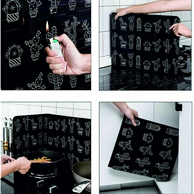 Protectie NEAGRA aragaz din aluminiu ce protejeaza bucataria Protectie NEAGRA aragaz din aluminiu ce protejeaza bucataria
