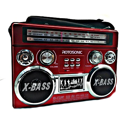 Aparat Radio Portabil MP3 Rotosonic XB-372 3 Benzi BT Suport Card SD/USB 2 Difuzoare Aparat Radio Portabil MP3 Rotosonic XB-372 3 Benzi BT Suport Card SD/USB 2 Difuzoare
