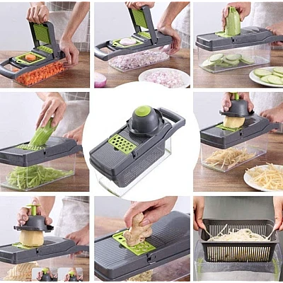 Razatoare multifunctionala Veggie Slicer 7 accesorii interschimbabile Razatoare multifunctionala Veggie Slicer 7 accesorii interschimbabile
