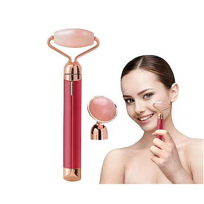 Rola ROZ pentru Masaj Facial cu 2 Capete Rola ROZ pentru Masaj Facial cu 2 Capete