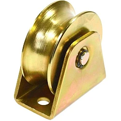 Roata poarta culisanta ingusta diametru 80mm cu sina tip teava
