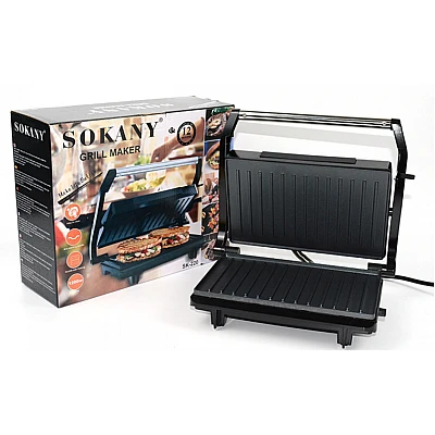 Sandwich Maker Grill tip gratar Sokany SK-220, 1200 W, placi anti-aderente Sandwich Maker Grill tip gratar Sokany SK-220, 1200 W, placi anti-aderente