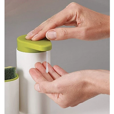 Organizator pentru chiuveta 2in1 plastic, alb/verde Organizator pentru chiuveta 2in1 plastic, alb/verde