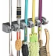 Suport de Perete pentru Maturi si Mopuri cu 6 Carlige Broom Holder Suport de Perete pentru Maturi si Mopuri cu 6 Carlige Broom Holder