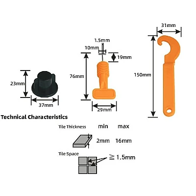 Set 50 tije refolosibile 1.5 mm sistem nivelare gresiei/faianta sau placi ceramice Set 50 tije refolosibile 1.5 mm sistem nivelare gresiei/faianta sau placi ceramice
