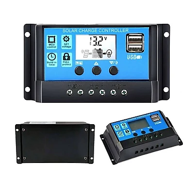 Regulator-controler solar PWM 10A 12V/24V 2 X USB si LCD XL Regulator-controler solar PWM 10A 12V/24V 2 X USB si LCD XL