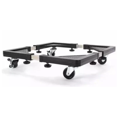 Suport NEGRU reglabil cu roti pentru electrocasnice Suport NEGRU reglabil cu roti pentru electrocasnice