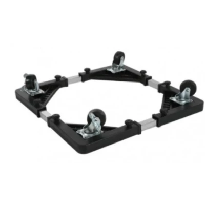 Suport NEGRU reglabil cu roti pentru electrocasnice Suport NEGRU reglabil cu roti pentru electrocasnice