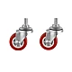 4 X Roti Rosii MARI 75mm Pivotante cu Surub ROTILE 4 X Roti Rosii MARI 75mm Pivotante cu Surub ROTILE