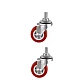 4 X Roti Rosii MARI 75mm Pivotante cu Surub ROTILE 4 X Roti Rosii MARI 75mm Pivotante cu Surub ROTILE