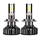 Set 2 becuri LED auto F2 H1/H8 putere 100W temperatura 6000K lumina alba rece