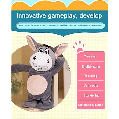 Magarus interactiv MIC cu 2 functii Merge la plimbare si imita sunete, jucarie din plus Magarus interactiv MIC cu 2 functii Merge la plimbare si imita sunete, jucarie din plus