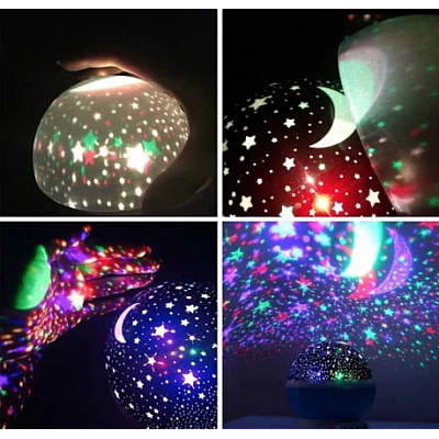 Star Master ROZ GLOB 360 Lampa de Veghe cu Proiector Rotativ Stele Star Master ROZ GLOB 360 Lampa de Veghe cu Proiector Rotativ Stele
