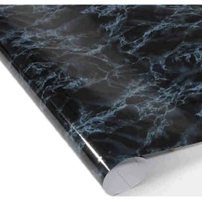 Set 3 X Autocolant Marmura NEGRU CU ALBASTRU 60 x 200 Autoadeziv Rezistent pentru Mobila Set 3 X Autocolant Marmura NEGRU CU ALBASTRU 60 x 200 Autoadeziv Rezistent pentru Mobila