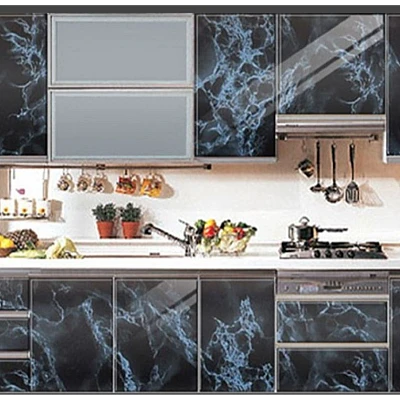 Set 3 X Autocolant Marmura NEGRU CU ALBASTRU 60 x 200 Autoadeziv Rezistent pentru Mobila Set 3 X Autocolant Marmura NEGRU CU ALBASTRU 60 x 200 Autoadeziv Rezistent pentru Mobila