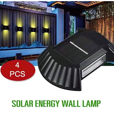 Set 4 Lampi solare cu lumina bidirectionala 4 led / lampa Set 4 Lampi solare cu lumina bidirectionala 4 led / lampa