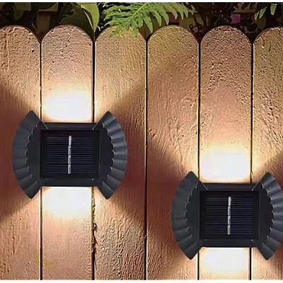Set 4 Lampi solare cu lumina bidirectionala 4 led / lampa Set 4 Lampi solare cu lumina bidirectionala 4 led / lampa