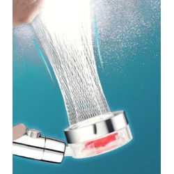 Cap de Dus cu Elice pentru Presiune Inalta cu Buton Oprire Apa Jet Tip Vortex Cromat Cap de Dus cu Elice pentru Presiune Inalta cu Buton Oprire Apa Jet Tip Vortex Cromat