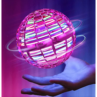 Minge zburatoare cu LED, tip drona,pentru fetite Minge zburatoare cu LED, tip drona,pentru fetite