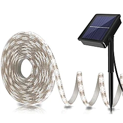 Banda led solara RGB cu panou solar si 5 moduri de iluminat