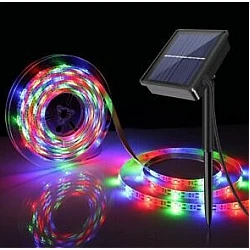 Banda led solara RGB cu panou solar si 5 moduri de iluminat Banda led solara RGB cu panou solar si 5 moduri de iluminat