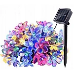 Instalatie solara flori de cires RGB cu 50 led-uri multicolor