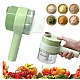 Aparat de tocat si feliat automat verde pentru fructe legume si condimente ACUMULATOR Aparat de tocat si feliat automat verde pentru fructe legume si condimente ACUMULATOR