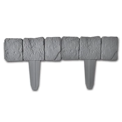 Set 4 bucati MINI Gard cu aspect de piatra Plastic / Bordura din plastic cu aspect de piatra Set 4 bucati MINI Gard cu aspect de piatra Plastic / Bordura din plastic cu aspect de piatra
